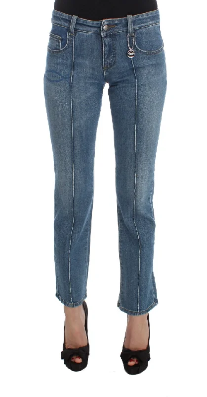 Costume National  Cotton Slim Fit Cropped Women's Jeans